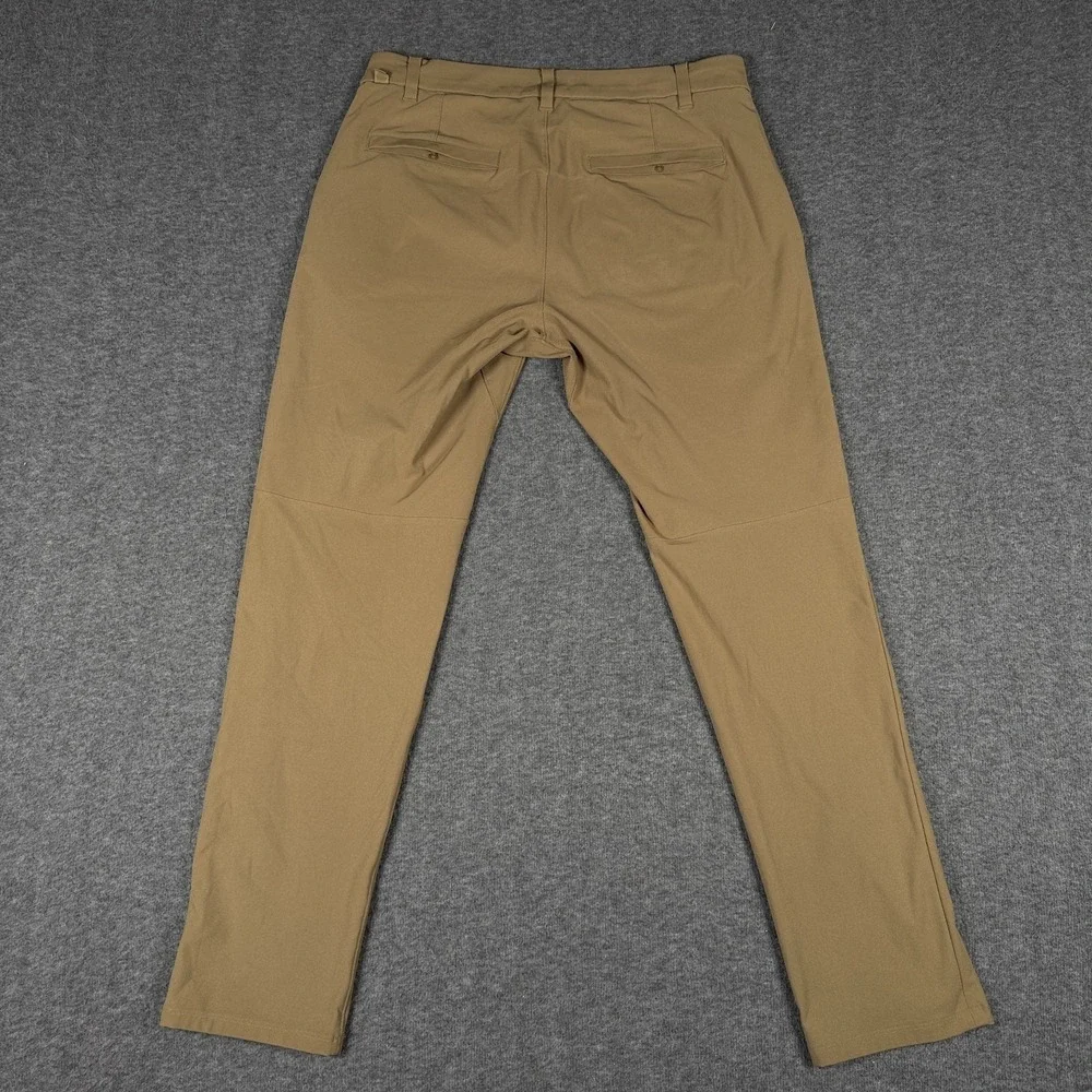 Lululemon Pants Men 32x30 Khaki Commission Classic 5 Pocket Trouser Warpstreme * - Picture 3 of 12